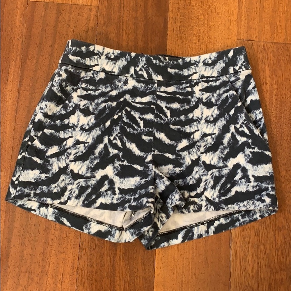 Alice & Olivia High Waisted Tiger Print Shorts